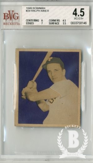1949 Bowman #29 Ralph Kiner