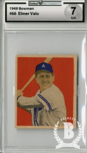 1949 Bowman #66 Elmer Valo RC