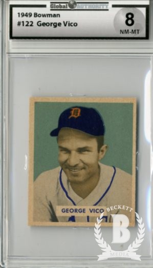 1949 Bowman #122 George Vico RC