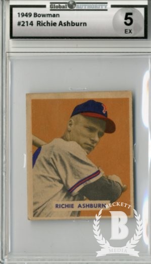 1949 Bowman #214 Richie Ashburn RC