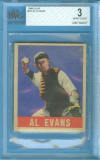 1949 Leaf #22 Al Evans RC front image
