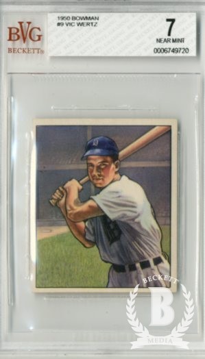 1950 Bowman #9 Vic Wertz