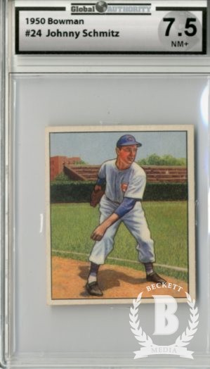 1950 Bowman #24 Johnny Schmitz