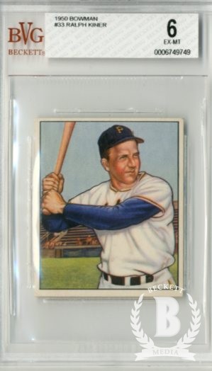 1950 Bowman #33 Ralph Kiner