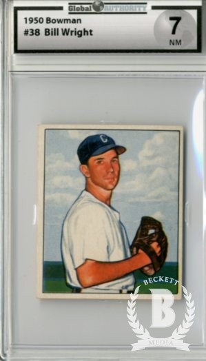 1950 Bowman #38 Bill Wight RC