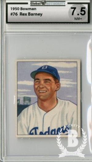 1950 Bowman #76 Rex Barney