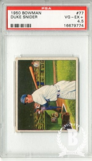 1950 Bowman #77 Duke Snider