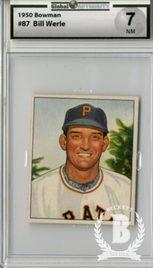 1950 Bowman #87 Bill Werle RC