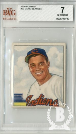 1950 Bowman #93 Gene Bearden