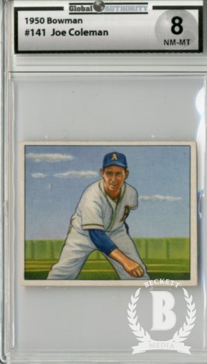1950 Bowman #141 Joe Coleman RC