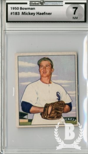 1950 Bowman #183 Mickey Haefner
