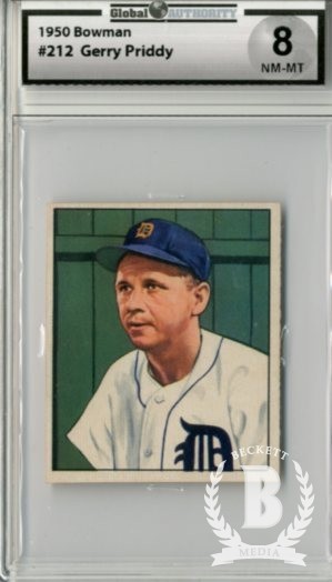 1950 Bowman #212 Jerry Priddy