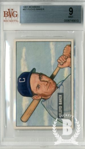1951 Bowman #87 Floyd Baker