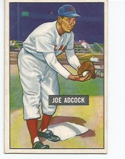 1951 Bowman #323 Joe Adcock RC
