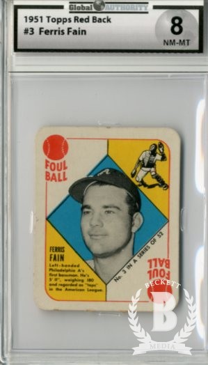1951 Topps Red Backs #3 Ferris Fain