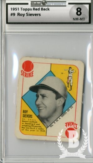 1951 Topps Red Backs #9 Roy Sievers