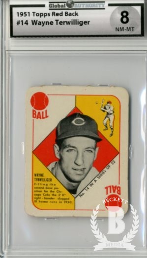 1951 Topps Red Backs #14 Wayne Terwilliger