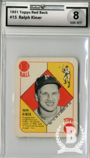 1951 Topps Red Backs #15 Ralph Kiner