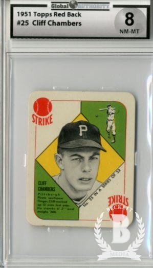 1951 Topps Red Backs #25 Cliff Chambers