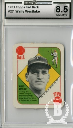 1951 Topps Red Backs #27 Wally Westlake
