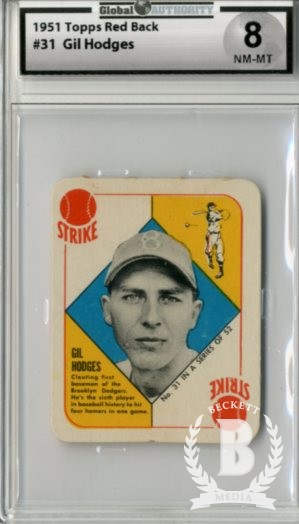 1951 Topps Red Backs #31 Gil Hodges