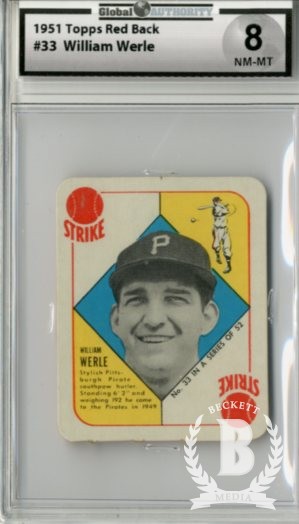 1951 Topps Red Backs #33 William Werle