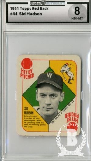 1951 Topps Red Backs #44 Sid Hudson
