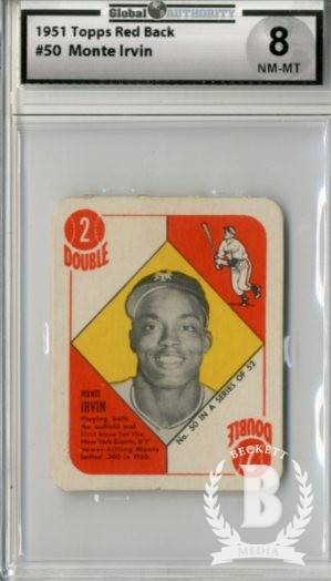 1951 Topps Red Backs #50 Monte Irvin RC
