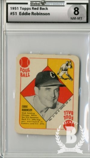 1951 Topps Red Backs #51 Eddie Robinson
