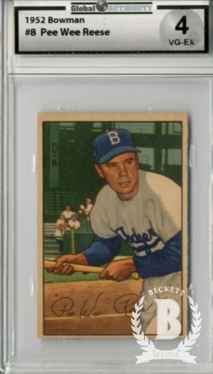 1952 Bowman #8 Pee Wee Reese