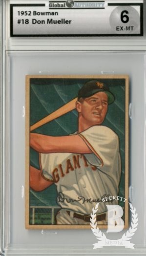 1952 Bowman #18 Don Mueller