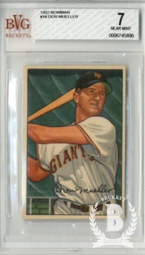 1952 Bowman #18 Don Mueller