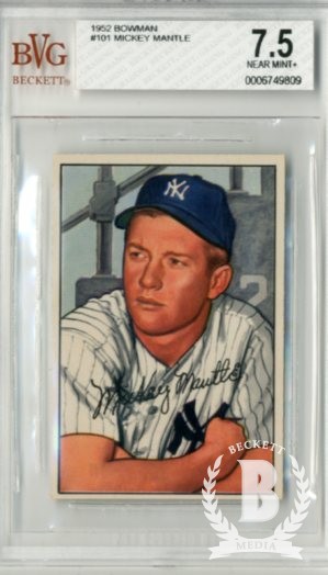 1952 Bowman #101 Mickey Mantle