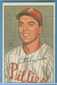 1952 Bowman #184 Curt Simmons front image