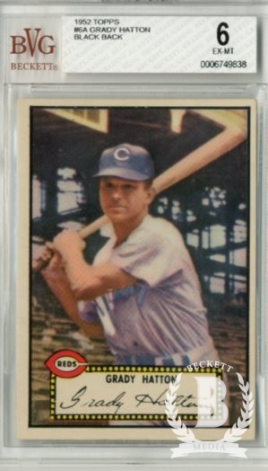 1952 Topps #6A Grady Hatton Black