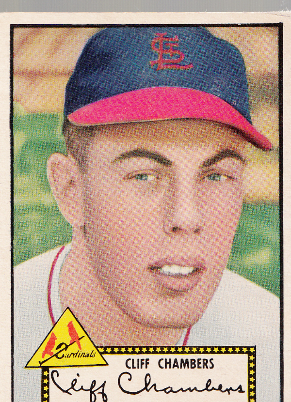1952 Topps #68A Cliff Chambers Black