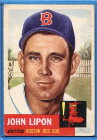 1953 Topps #40 John Lipon front image