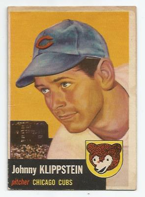 1953 Topps #46 Johnny Klippstein DP