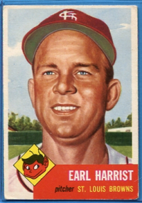 1953 Topps #65 Earl Harrist front image