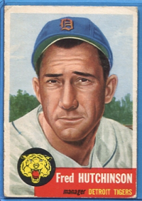 1953 Topps #72 Fred Hutchinson SP front image