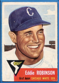 1953 Topps #73 Eddie Robinson front image