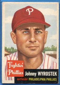 1953 Topps #79 Johnny Wyrostek front image
