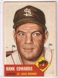 1953 Topps #90 Hank Edwards DP front image