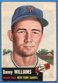 1953 Topps #120 Davey Williams front image