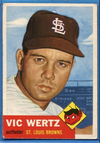 1953 Topps #142 Vic Wertz front image