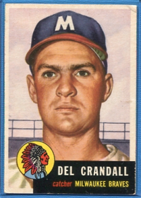 1953 Topps #197 Del Crandall front image