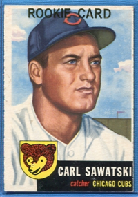 1953 Topps #202 Carl Sawatski RC front image