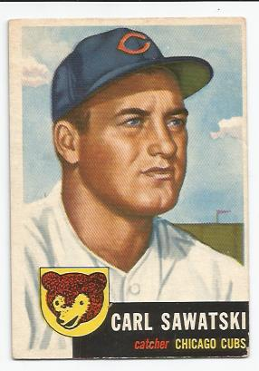 1953 Topps #202 Carl Sawatski RC