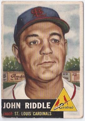 1953 Topps #274 John Riddle CO