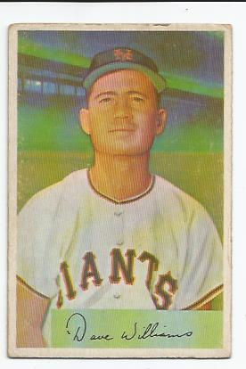 1954 Bowman #9 Dave Williams